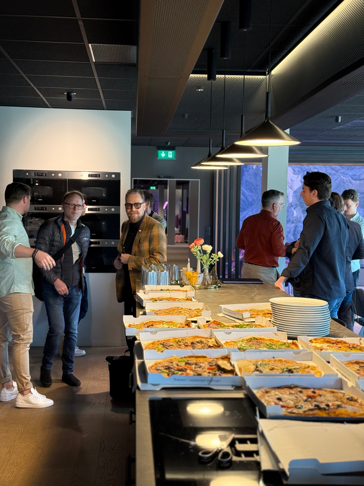 Pizza buffet that disappeared first during the AI Gothenburg afternoon